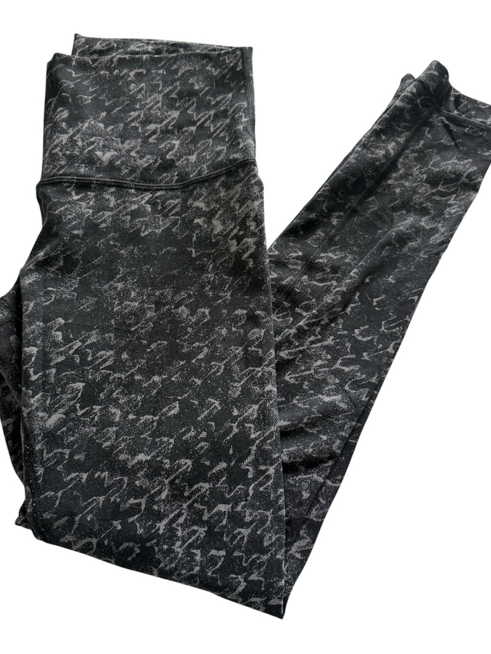 lululemon athletica Black & Gray Patterned High-Rise Leggings